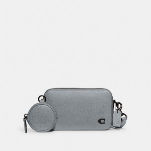 Coach Charter Slim Crossbody Grise Bleu | COH866552