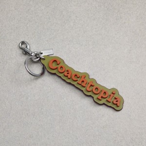 Coach Coachtopia Bag Charm In Coachtopia Leather Vert Olive Vert Multicolore | COH866446