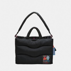 Coach Coachtopia Loop Tote With Wavy Quilting Noir | COH866658
