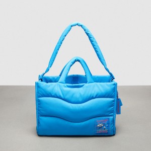 Coach Coachtopia Loop Tote With Wavy Quilting Bleu | COH865006