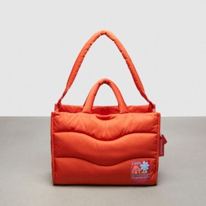 Coach Coachtopia Loop Tote With Wavy Quilting Orange | COH865011