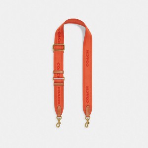 Coach Colorblock Webbing Strap Orange Rouge Multicolore | COH866470