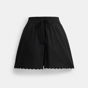 Coach Cotton Set Shorts In Organic Cotton Noir | COH866045