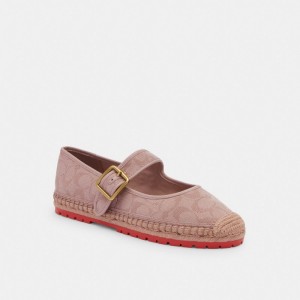 Coach Courtney Espadrille In Signature Canvas Rose Clair | COH865785