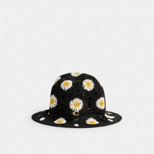 Coach Daisy Crochet Bucket Hat Noir | COH866416