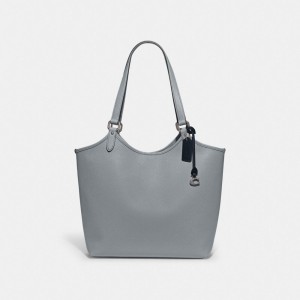 Coach Day Tote Bag Argent Grise Bleu | COH865051