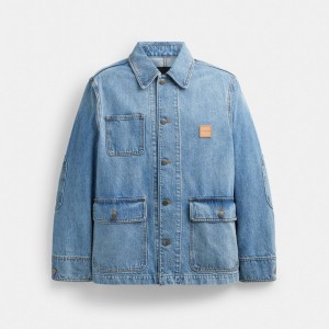 Coach Denim Chore Jacket Lavage Clair | COH866864