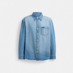 Coach Denim Shirt Lavage Clair | COH866918