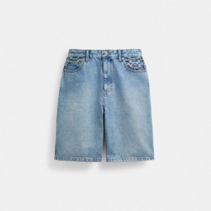 Coach Denim Shorts Lavage Clair | COH866943
