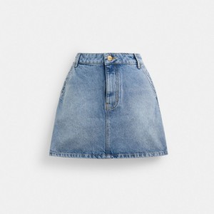 Coach Denim Skirt Bleu | COH866037