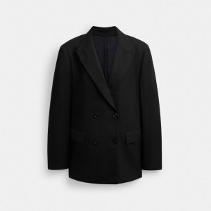 Coach Double Breasted Blazer Noir | COH865933