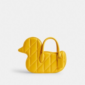 Coach Duck Bag With Quilting Jaune | COH865378