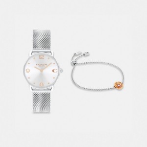 Coach Elliot Watch Gift Set, 28 Mm Grise | COH866295