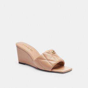 Coach Emma Wedge With Quilting Abricot | COH865736