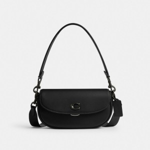 Coach Emmy Saddle Bag 23 Noir Noir | COH864894