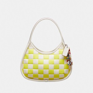 Coach Ergo Bag In Checkerboard Patchwork Upcrafted Leather Jaune Clair | COH864811