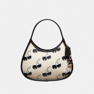 Coach Ergo Bag In Coachtopia Leather With Cherry Print Noir Multicolore | COH865154