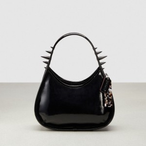 Coach Ergo Bag In Crinkle Patent Coachtopia Leather: Spikes Noir | COH864837