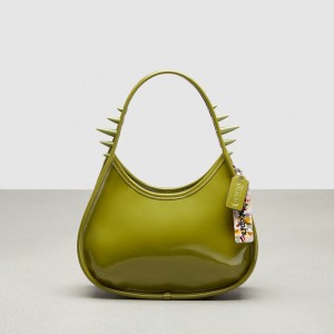 Coach Ergo Bag In Crinkle Patent Coachtopia Leather: Spikes Vert Olive Vert | COH864968