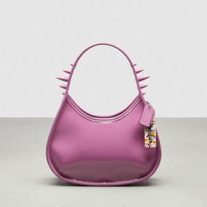 Coach Ergo Bag In Crinkle Patent Coachtopia Leather: Spikes Violette | COH864779