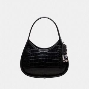 Coach Ergo Bag In Croc Embossed Coachtopia Leather Noir | COH864972
