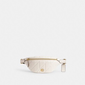 Coach Essential Belt Bag With Pillow Quilting Blanche | COH865287