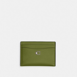 Coach Essential Card Case Argent Vert Clair | COH865652
