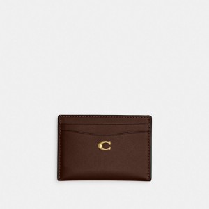 Coach Essential Card Case Chocolat | COH865548