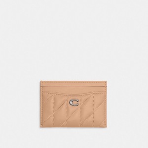 Coach Essential Card Case With Pillow Quilting Argent | COH865532