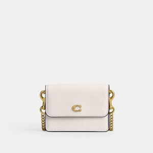 Coach Essential Half Flap Card Case Blanche | COH865374