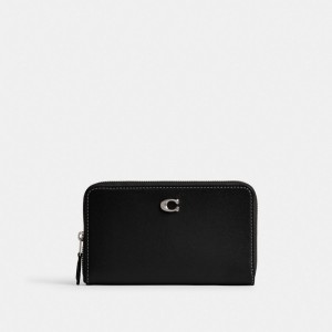 Coach Essential Medium Zip Around Wallet Argent Noir | COH865508