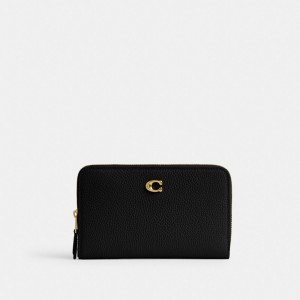 Coach Essential Medium Zip Around Wallet Noir | COH865509