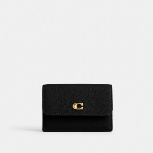Coach Essential Mini Trifold Wallet Noir | COH865556