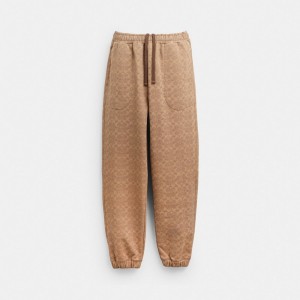 Coach Essential Signature Joggers Marron | COH866949
