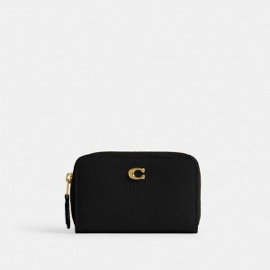 Coach Essential Small Zip Around Card Case Noir | COH865554