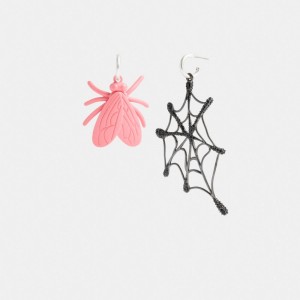 Coach Fly Web Mismatch Earrings Argent Multicolore | COH866124