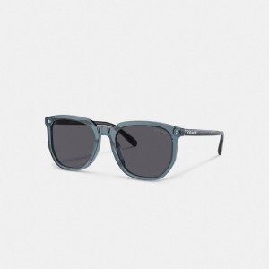 Coach Geometric Square Sunglasses Bleu | COH867087