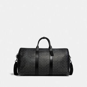 Coach Gotham Duffle Bag In Signature Canvas Noir Cuivre Grise | COH866652