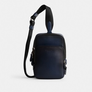 Coach Gotham Sling Pack 13 Bleu Foncé | COH866496