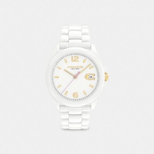 Coach Greyson Watch, 36 Mm Blanche | COH866261