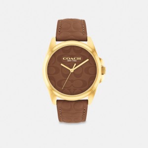 Coach Greyson Watch, 36 Mm Marron | COH866294