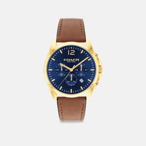 Coach Greyson Watch, 43 Mm Marron | COH866255