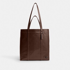Coach Hall Tote Bag 33 Chocolat | COH865003