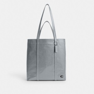 Coach Hall Tote Bag 33 Grise Bleu | COH866665