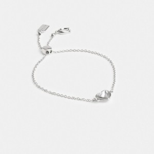 Coach Halo Heart Slider Bracelet Argent | COH866184