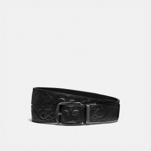 Coach Harness Buckle Cut To Size Reversible Belt, 38 Mm Noir | COH866995