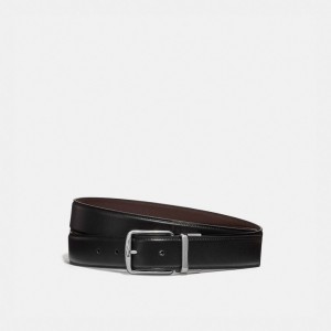 Coach Harness Buckle Cut To Size Reversible Belt, 32 Mm Noir Marron | COH866998