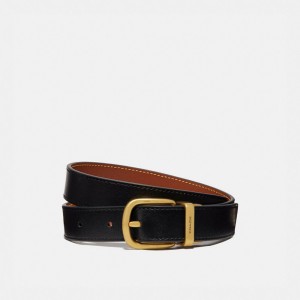 Coach Harness Buckle Reversible Belt, 25 Mm Noir | COH866314