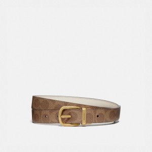 Coach Harness Buckle Reversible Belt, 25 Mm Marron | COH866318