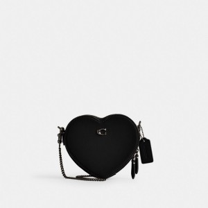 Coach Heart Crossbody Bag 14 Bleu Grise Noir | COH865321